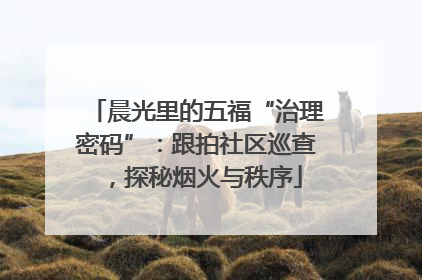 晨光里的五福“治理密码”：跟拍社区巡查，探秘烟火与秩序