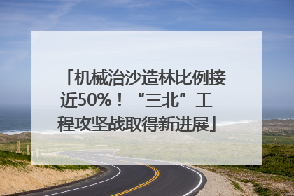 机械治沙造林比例接近50%！“三北”工程攻坚战取得新进展