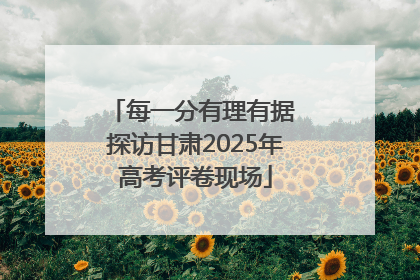 每一分有理有据 探访甘肃2025年高考评卷现场