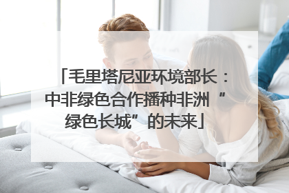毛里塔尼亚环境部长：中非绿色合作播种非洲“绿色长城”的未来