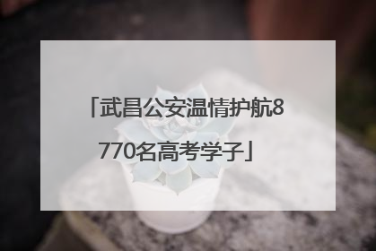 武昌公安温情护航8770名高考学子