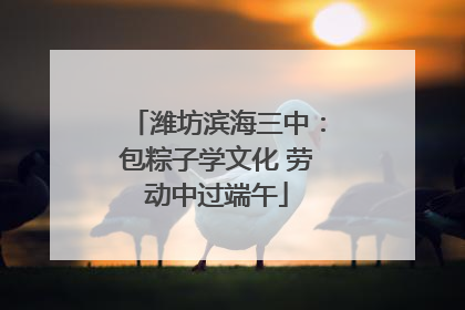 潍坊滨海三中：包粽子学文化 劳动中过端午