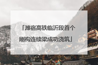 潍宿高铁临沂段首个刚构连续梁成功浇筑
