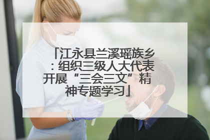 江永县兰溪瑶族乡：组织三级人大代表开展“三会三文”精神专题学习