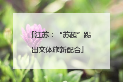 江苏：“苏超”踢出文体旅新配合