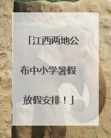 江西两地公布中小学暑假放假安排！