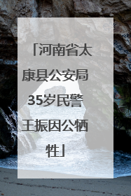 河南省太康县公安局35岁民警王振因公牺牲