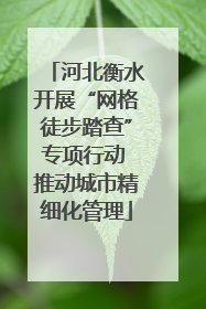 河北衡水开展“网格徒步踏查”专项行动 推动城市精细化管理