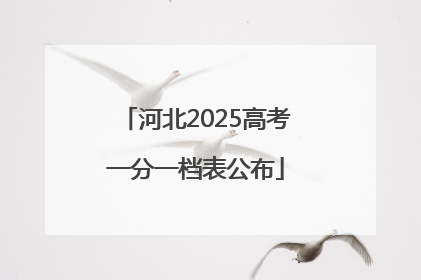 河北2025高考一分一档表公布
