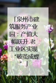 泉州市建筑服务产业园：产值大幅跃升 老工业区实现“破茧成蝶”