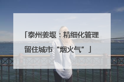 泰州姜堰：精细化管理留住城市“烟火气”