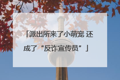 派出所来了小萌宠 还成了“反诈宣传员”