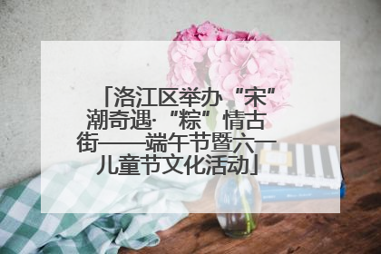 洛江区举办“宋”潮奇遇·“粽”情古街——端午节暨六一儿童节文化活动