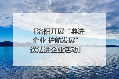 洛阳开展“典进企业 护航发展”送法进企业活动