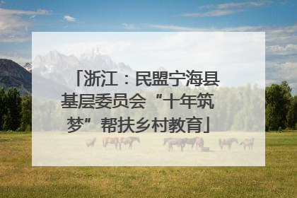 浙江：民盟宁海县基层委员会“十年筑梦”帮扶乡村教育