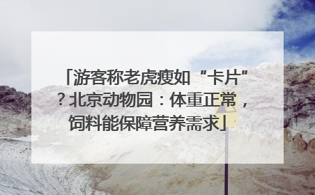 游客称老虎瘦如“卡片”？北京动物园：体重正常，饲料能保障营养需求