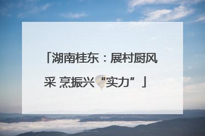 湖南桂东：展村厨风采 烹振兴“实力”