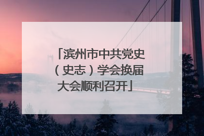 滨州市中共党史（史志）学会换届大会顺利召开