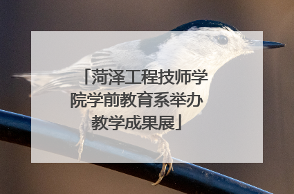 菏泽工程技师学院学前教育系举办教学成果展
