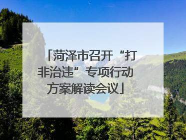 菏泽市召开“打非治违”专项行动方案解读会议