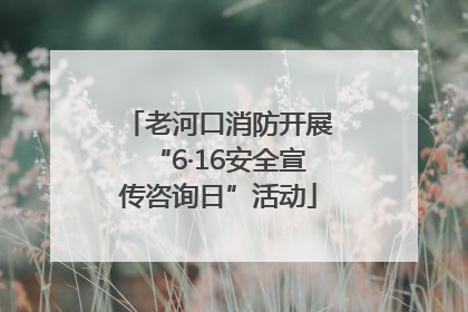 老河口消防开展“6·16安全宣传咨询日”活动