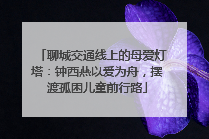 聊城交通线上的母爱灯塔：钟西燕以爱为舟，摆渡孤困儿童前行路