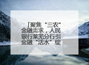 聚焦“三农”金融需求，人民银行莱芜分行引金融“活水”绽乡村振兴之花