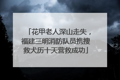 花甲老人深山走失，福建三明消防队员携搜救犬历十天营救成功
