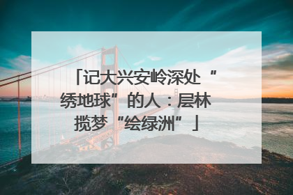记大兴安岭深处“绣地球”的人：层林揽梦“绘绿洲”