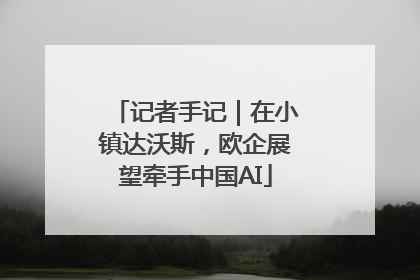 记者手记｜在小镇达沃斯，欧企展望牵手中国AI