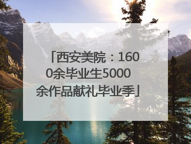 西安美院：1600余毕业生5000余作品献礼毕业季