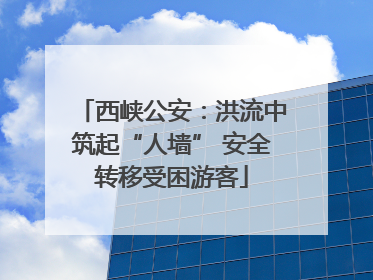 西峡公安：洪流中筑起“人墙” 安全转移受困游客