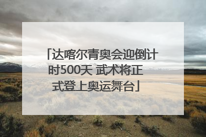 达喀尔青奥会迎倒计时500天 武术将正式登上奥运舞台