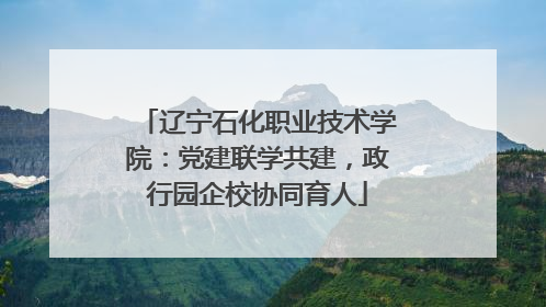 辽宁石化职业技术学院：党建联学共建，政行园企校协同育人