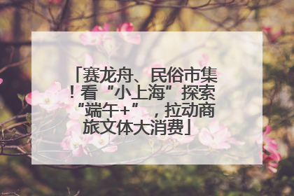 赛龙舟、民俗市集！看“小上海”探索“端午+”，拉动商旅文体大消费