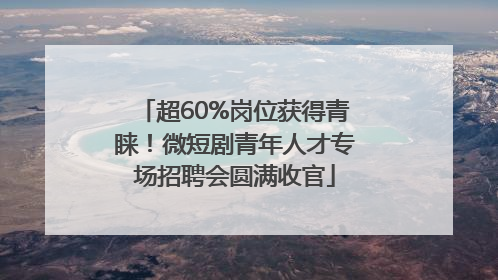 超60%岗位获得青睐！微短剧青年人才专场招聘会圆满收官