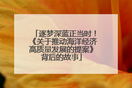逐梦深蓝正当时！《关于推动海洋经济高质量发展的提案》背后的故事
