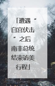 遭遇“白宫伏击”之后 南非总统结束访美行程