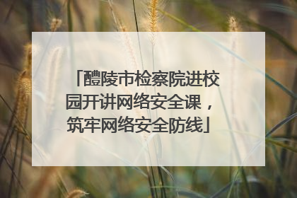 醴陵市检察院进校园开讲网络安全课，筑牢网络安全防线