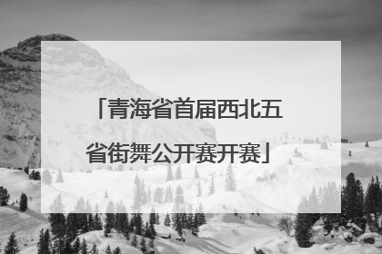青海省首届西北五省街舞公开赛开赛