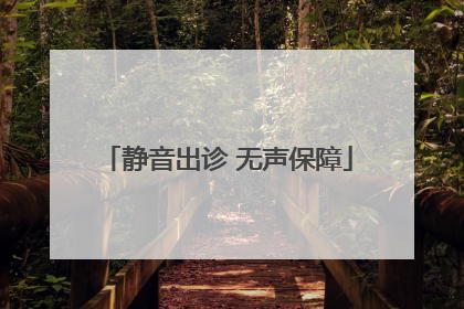 静音出诊 无声保障