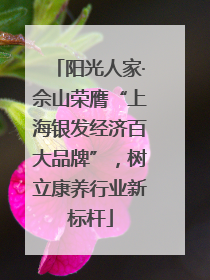 阳光人家·佘山荣膺“上海银发经济百大品牌”，树立康养行业新标杆