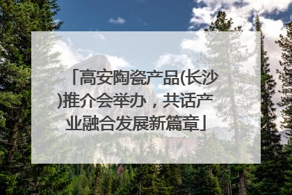 高安陶瓷产品(长沙)推介会举办，共话产业融合发展新篇章