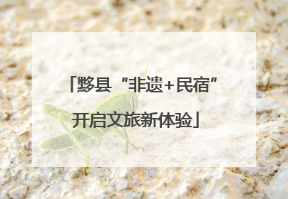 黟县“非遗+民宿” 开启文旅新体验