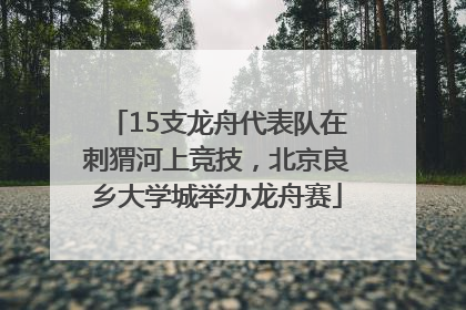 15支龙舟代表队在刺猬河上竞技，北京良乡大学城举办龙舟赛