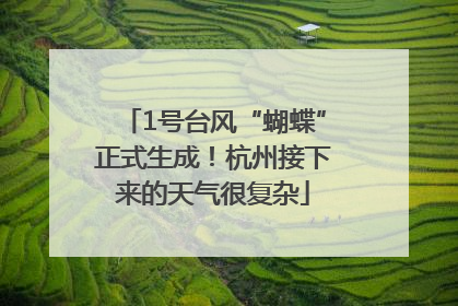 1号台风“蝴蝶”正式生成！杭州接下来的天气很复杂
