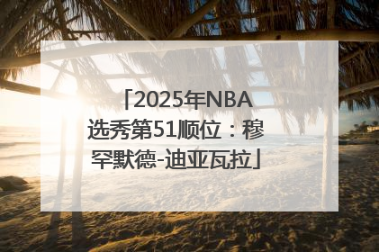 2025年NBA选秀第51顺位：穆罕默德-迪亚瓦拉