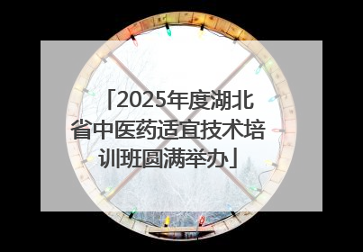 2025年度湖北省中医药适宜技术培训班圆满举办