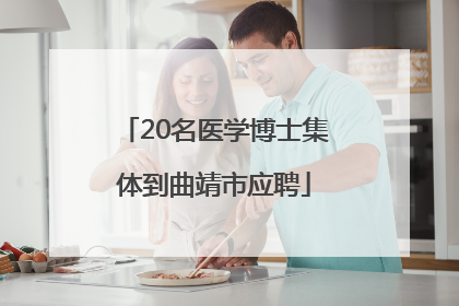 20名医学博士集体到曲靖市应聘