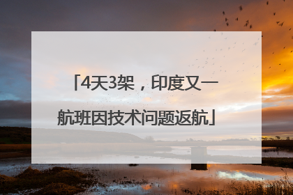4天3架，印度又一航班因技术问题返航